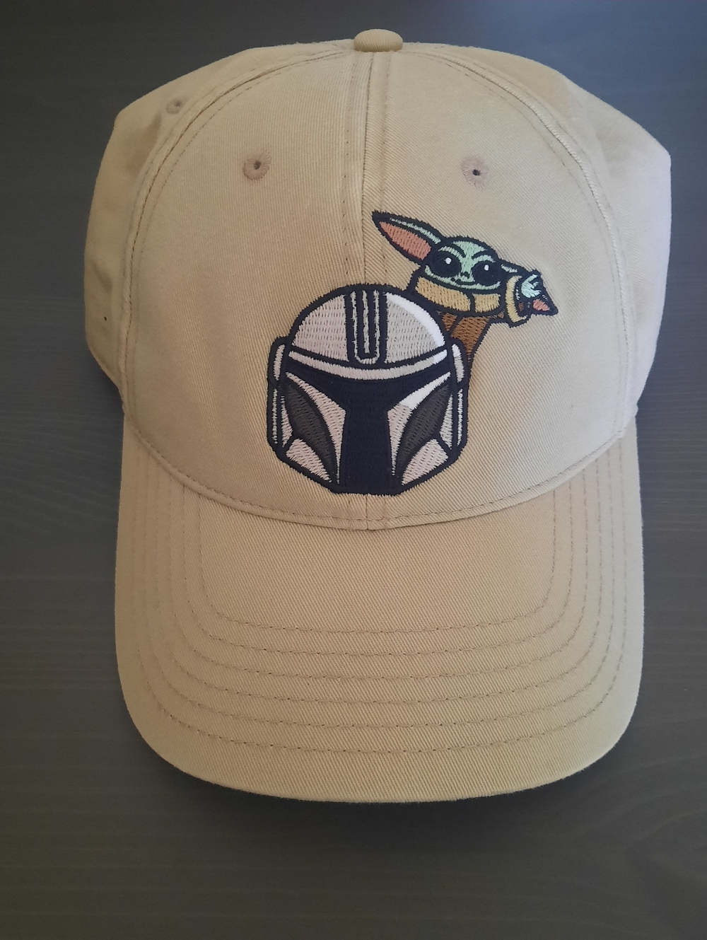 Star Wars Tan Embroidered Grogu & Mandalorian Unisex Hat
